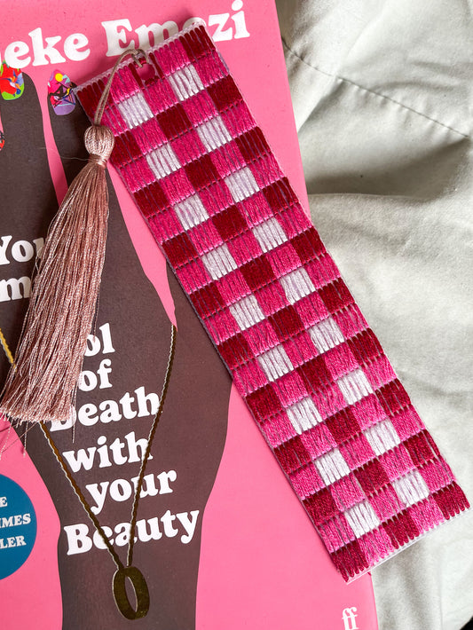 The Five Pound Craft Club - Gingham bookmark
