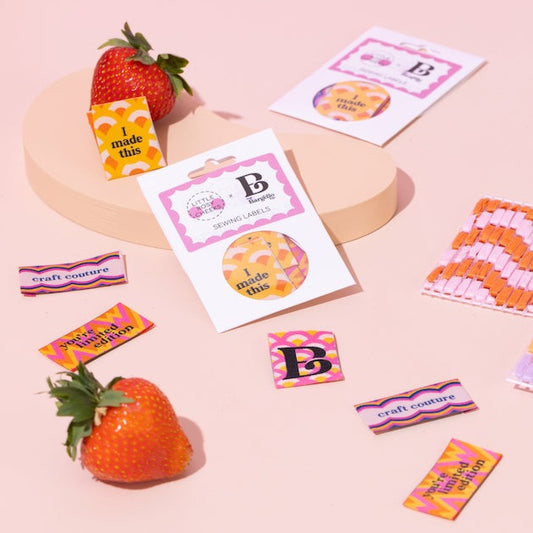 The Bargello Edit x Little Rosy Cheek sewing labels